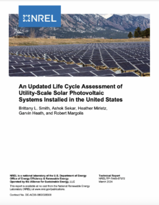 An Updated Life Cycle Assessment of Utility-Scale Solar Photovoltaic Systems Installed in the United States